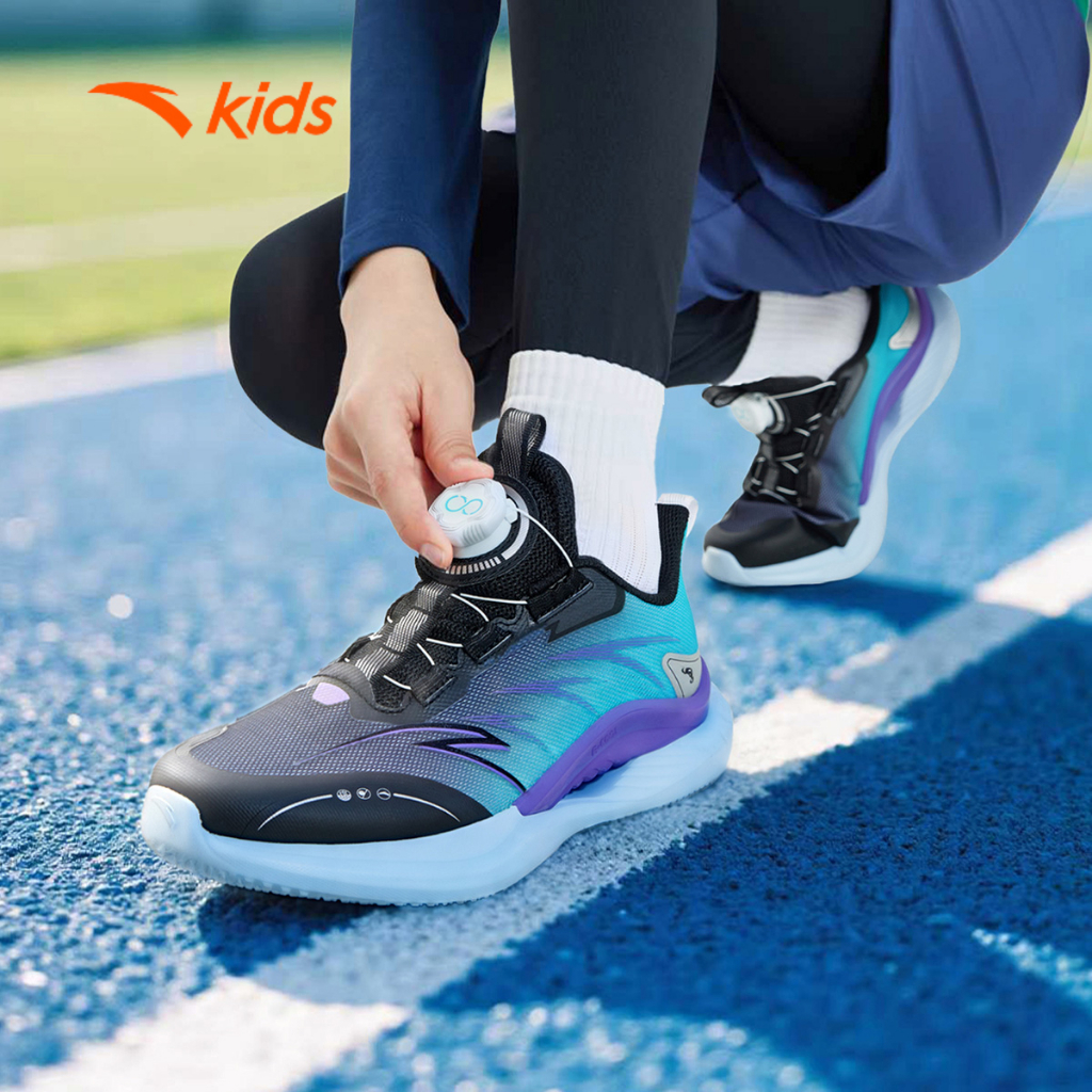 [Khóa Habu] Giày Chạy Thể Thao Bé Trai ANTA Kids A125C5514 Đàn Hồi Thoáng Khí Size 33-40
