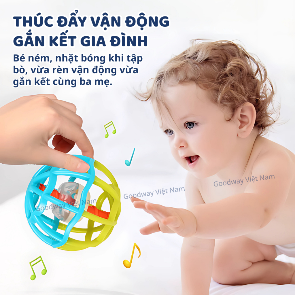 Lục Lạc Xúc Xắc Cho Bé Sơ Sinh Goodway Baby Gym Ball Đồ Chơi Giác Quan Cầm Tay