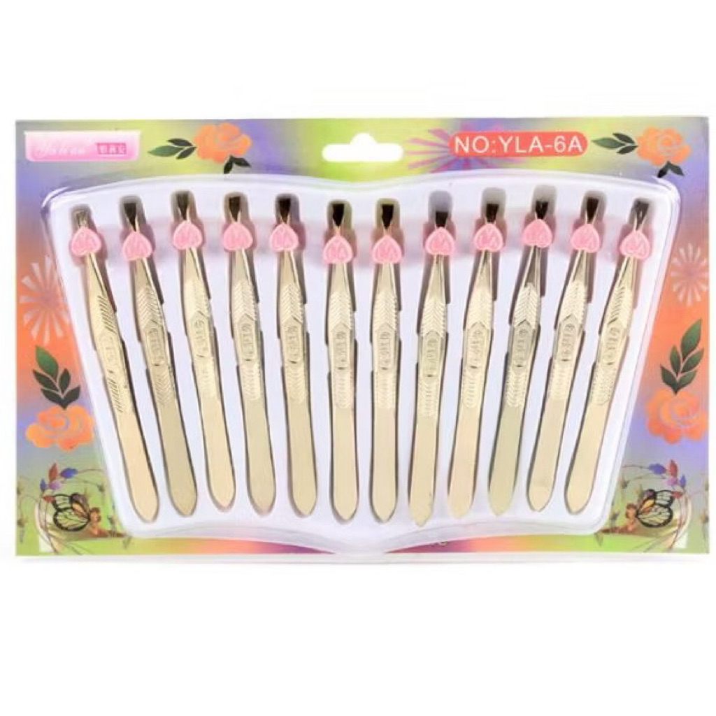 Combo 12 cây nhíp vàng - nhíp đẹp nhổ râu | Shopee Việt Nam