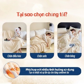 Chăn Blanket Nỉ Lông Chồn Sang Trọng cao cấp siêu mềm mịn,ấm áp kích thước 2m-2m2 Chăn len