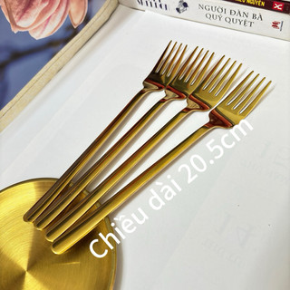 combo 2/5/8 Chiếc Nĩa(dĩa) Inox 304 MạTitan Vàng Dày Đẹp Nĩa Hàn Quốc