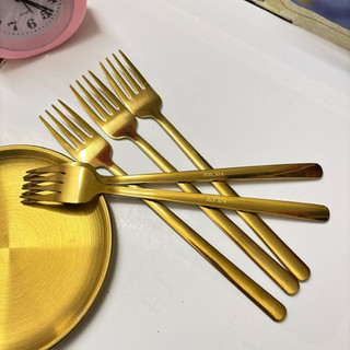 combo 2/5/8 Chiếc Nĩa(dĩa) Inox 304 MạTitan Vàng Dày Đẹp Nĩa Hàn Quốc