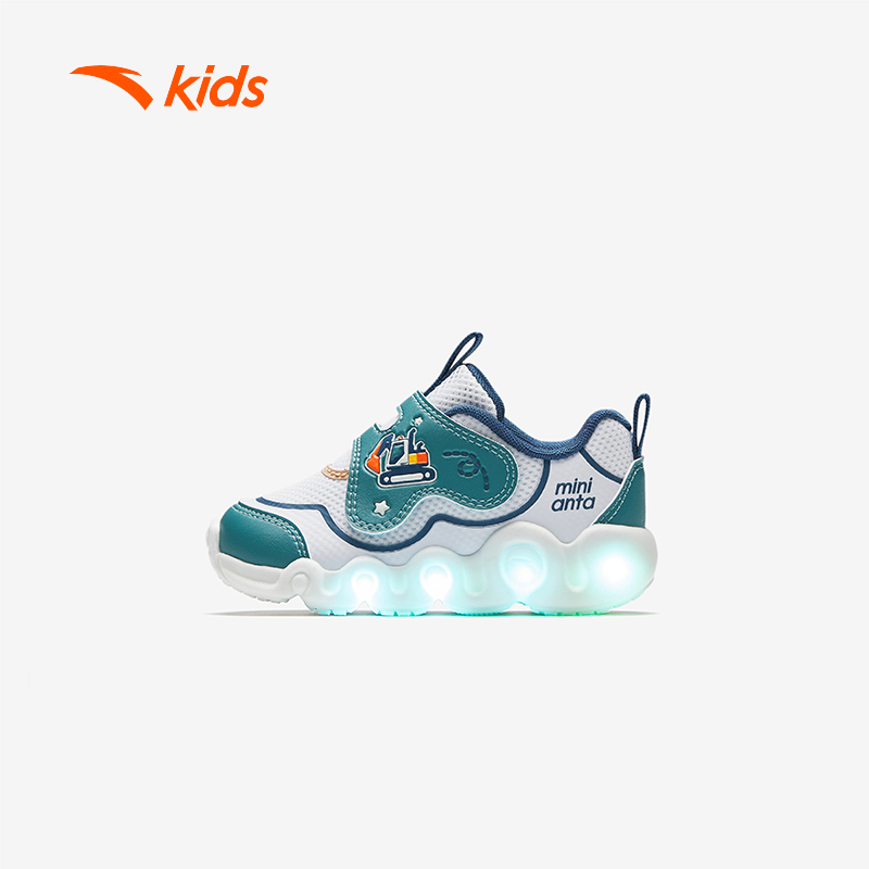 ANTA KIDS Giày Tập Đi Bé Trai Phát Sáng 3125C0016 – Giày Thể Thao Êm Nhẹ, Chống Trơn, Khóa Dán Cho Bé 1-4 Tuổi