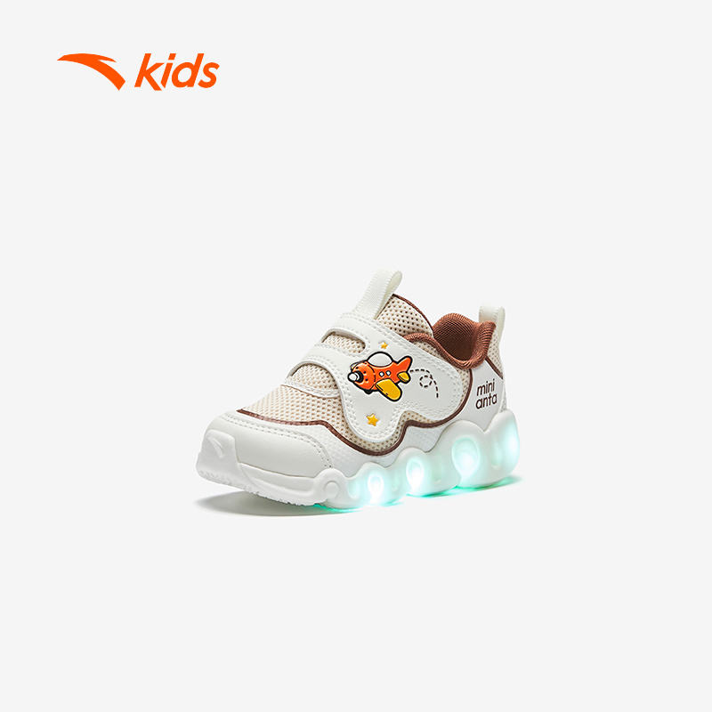 ANTA KIDS Giày Tập Đi Bé Trai Phát Sáng 3125C0016 – Giày Thể Thao Êm Nhẹ, Chống Trơn, Khóa Dán Cho Bé 1-4 Tuổi