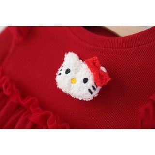 Váy dài tay bé gái dự tiệc váy tutu thời trang trẻ em phong cách Hàn thun cotton  D1197