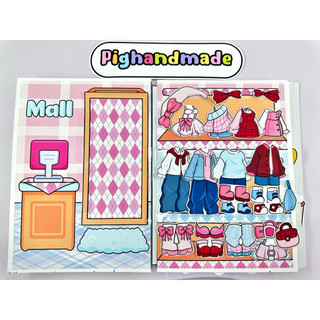 Đồ chơi bóc dán Gacha 4in1 - Trung tâm thương mại Gacha - Búp bê giấy
