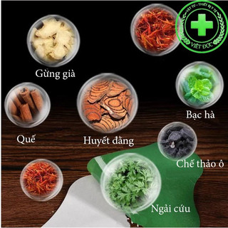 Miếng Cao Dán Ngải Cứu Vai Gáy Thắt Lưng Giảm Đau Thảo Dược Hộp 12 Miếng