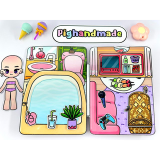 Đồ chơi bóc dán nhà búp bê Rumi - Kpop Demon - Búp bê giấy Pighandmade