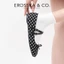 - Giày búp bê nữ retro kiểu dáng balletcore chấm bi hottrend màu hồng - EL086