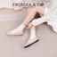 - Giày búp bê nữ retro kiểu dáng balletcore chấm bi hottrend màu hồng - EL086