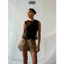 Quần Short Kaki Nhật BETH SHORTS LASUZIE Cạp Cao Ống Suông Thời Trang