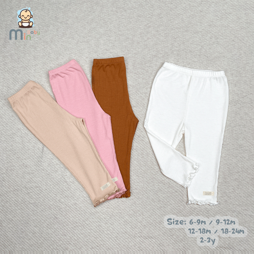 Quần Legging Bé Gái VảiTăm Tre Mỏng Mặc Lót Bên Trong Giúp Giữ Ấm Đôi Chân Cho Bé - Hàng Chính Hãng AMI0233