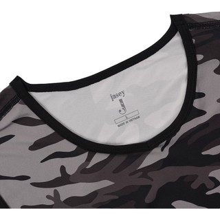 Tank Top cổ tròn camo ràn ri JASEY, áo phông nam thời trang mã 4109