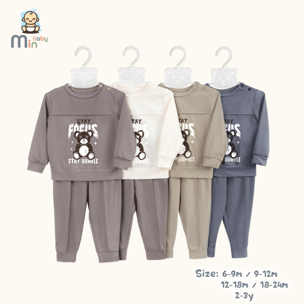 Bộ Dài Tay Thu Đông Bé Trai Anminaza Vải Modal Mềm Mại Thoáng Mát Và Thấm Hút Tốt - Hàng Chính Hãng AMI0426