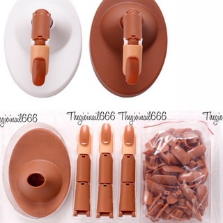 Bộ Ngón Tay Khớp Nâu 1 Ngón Học Đắp Bột & Vẽ Gel – Dụng Cụ Luyện Tập Làm Móng