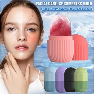 Khuôn Làm Đá Massage Mặt Silicone Cao Cấp | Chườm Lạnh Se Khít Lỗ Chân Lông Giảm Sưng Bọng Mắt
