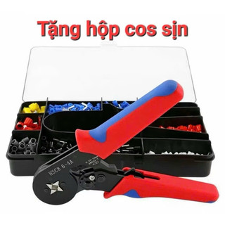 COMBO Kìm bấm cos vuông + hộp 1200 đầu cos đủ loại cos ống tròn cos pin