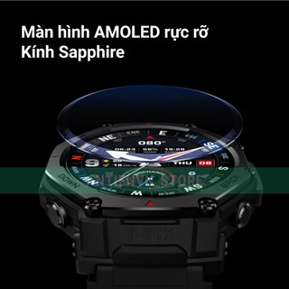 Đồng hồ thông minh Amazfit T-Rex 3 Pro, Màn AMOLED Kính Sapphire, 180+ chế độ thể thao - Chính Hãng