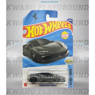 Kwang Playground - Xe mô hình Hot Wheels basic Ferrari SF90 Stradale (đen) - Case P 2025
