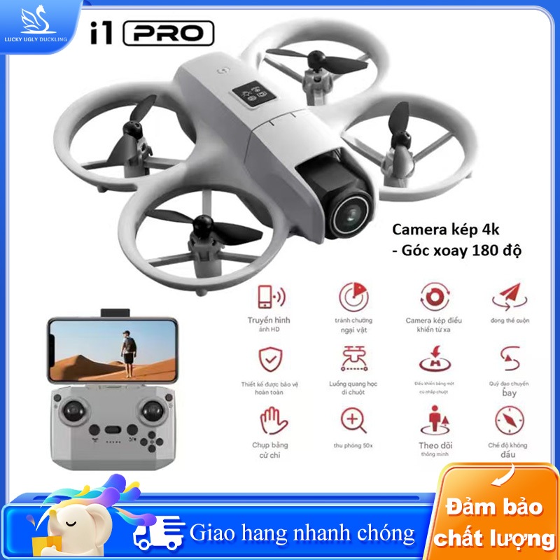 Flycam Drone i1 PRO được trang bị cảm biến chống va chạm cho người mới ...