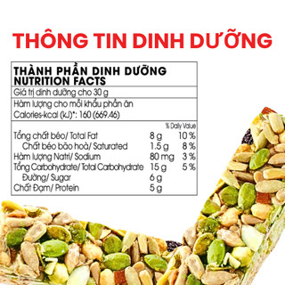 [MUA 3 TẶNG 1] Hộp 6 Thanh Granola Phú Quý Dan D Pak I Granola Nutri Bar I 6 x 30g