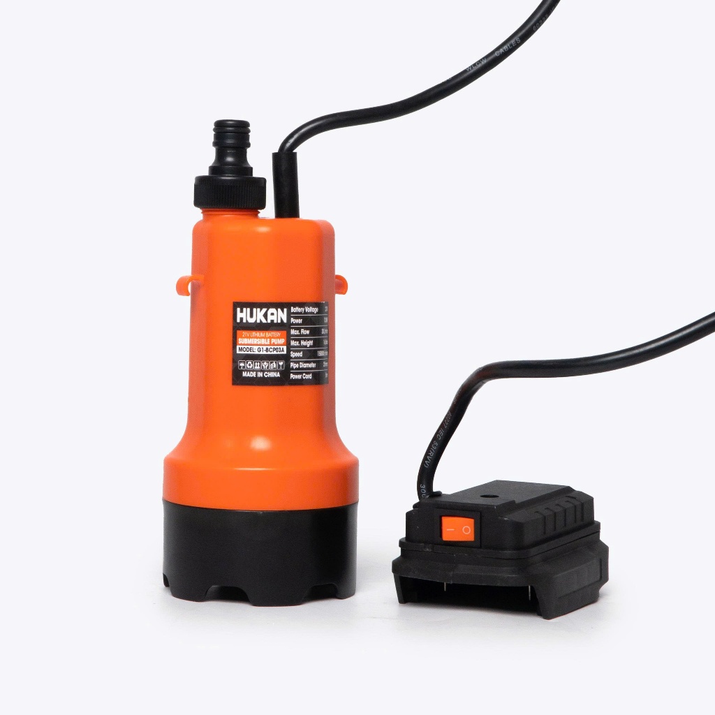 Thân Bơm Chìm Pin HUKAN G1-BCP03A | 21V, Lưu Lượng 15L/Phút, Đường Kính Ống 25mm, Dây dài 5m, Tiện Lợi, Bảo Hành 6 Tháng