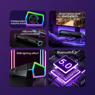 Loa Máy Tính Bluetooth Niye V18 Pro Có LED RGB, Bass Cực Hay, Tích Hợp Micro Có Dây, Bảo Hành 2 Năm