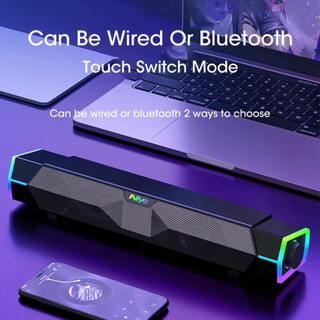 Loa Máy Tính Bluetooth Niye V18 Pro Có LED RGB, Bass Cực Hay, Tích Hợp Micro Có Dây, Bảo Hành 2 Năm