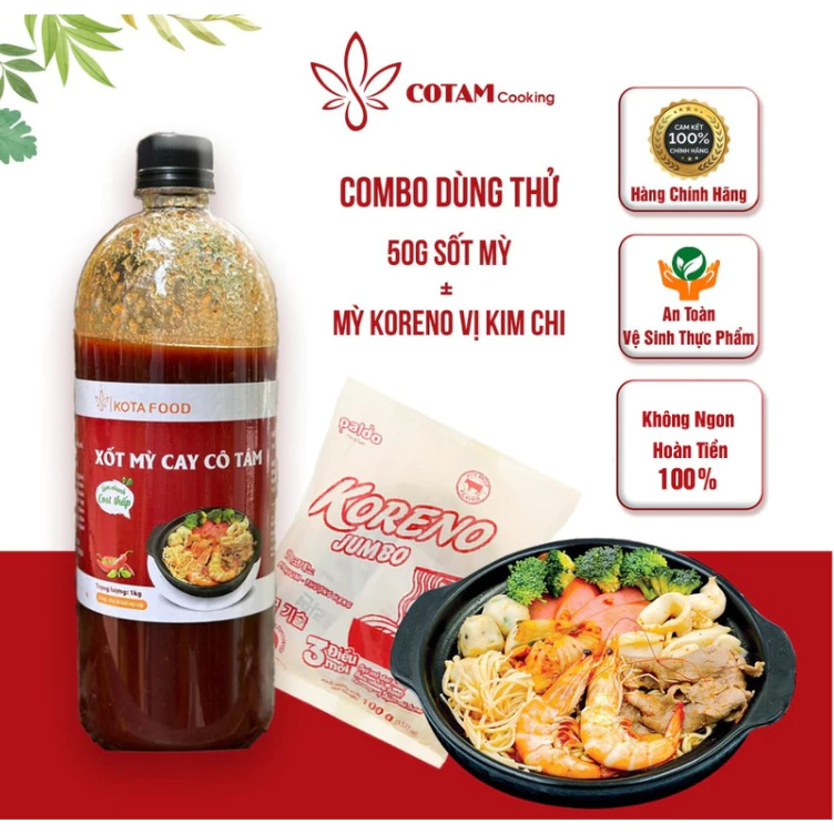 Xốt Mỳ Cay Cô Tám (Chai 1kg)