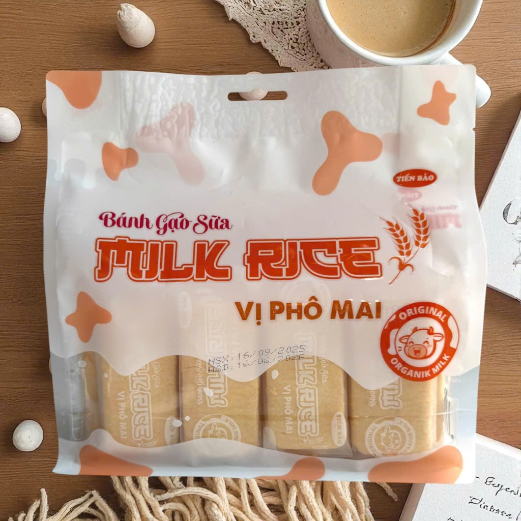 Bánh Gạo Sữa Milk Rice Tiến Bảo Không Chiên Rán an toàn Thơm Ngon dinh ...