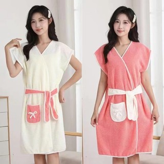 ÁO CHOÀNG TẮM NỮ LÔNG CỪU SIÊU MỀM MỊN, THẤM HÚT NHANH, THỜI TRANG – TIỆN DÙNG TẠI NHÀ, SPA, DU LỊCH