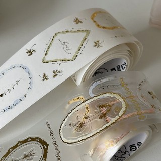 Washi tape bế viền in nhũ gold foil Princess Frame siêu đẹp chiết 164cm