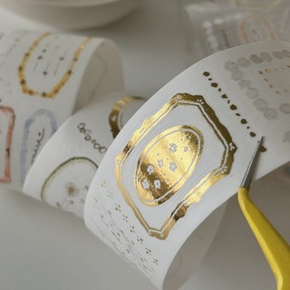 Washi tape bế viền in nhũ gold foil Princess Frame siêu đẹp chiết 164cm