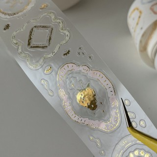 Washi tape bế viền in nhũ gold foil Princess Frame siêu đẹp chiết 164cm