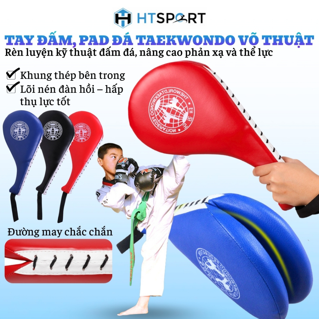Tay Đấm Taekwondo Cầm Tay, Đích Đá Tập Võ Thuật Vovinam Karate Muay Thái Trẻ Em Người Lớn (1 Chiếc)