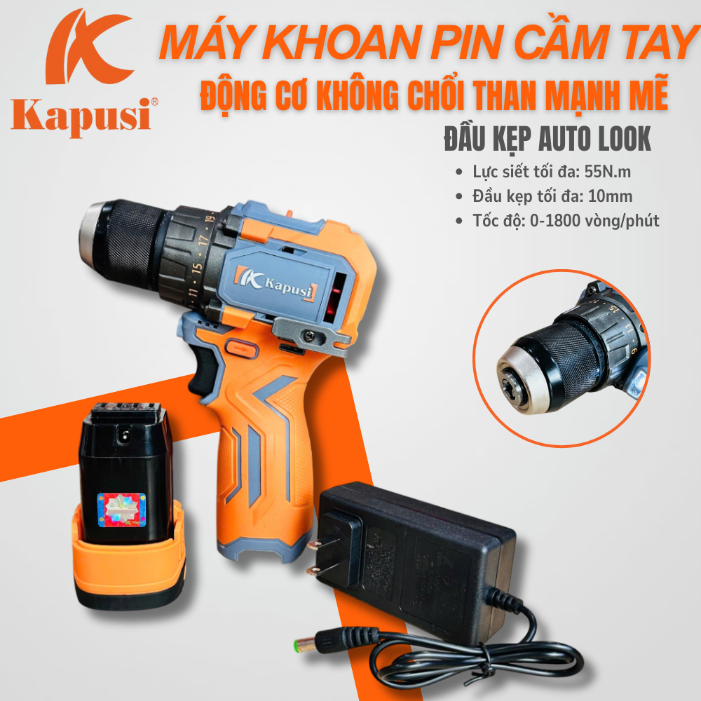 Máy Khoan Pin Cầm Tay 16.8V Kapusi K6640 – Động Cơ Mạnh Mẽ, Đa Năng