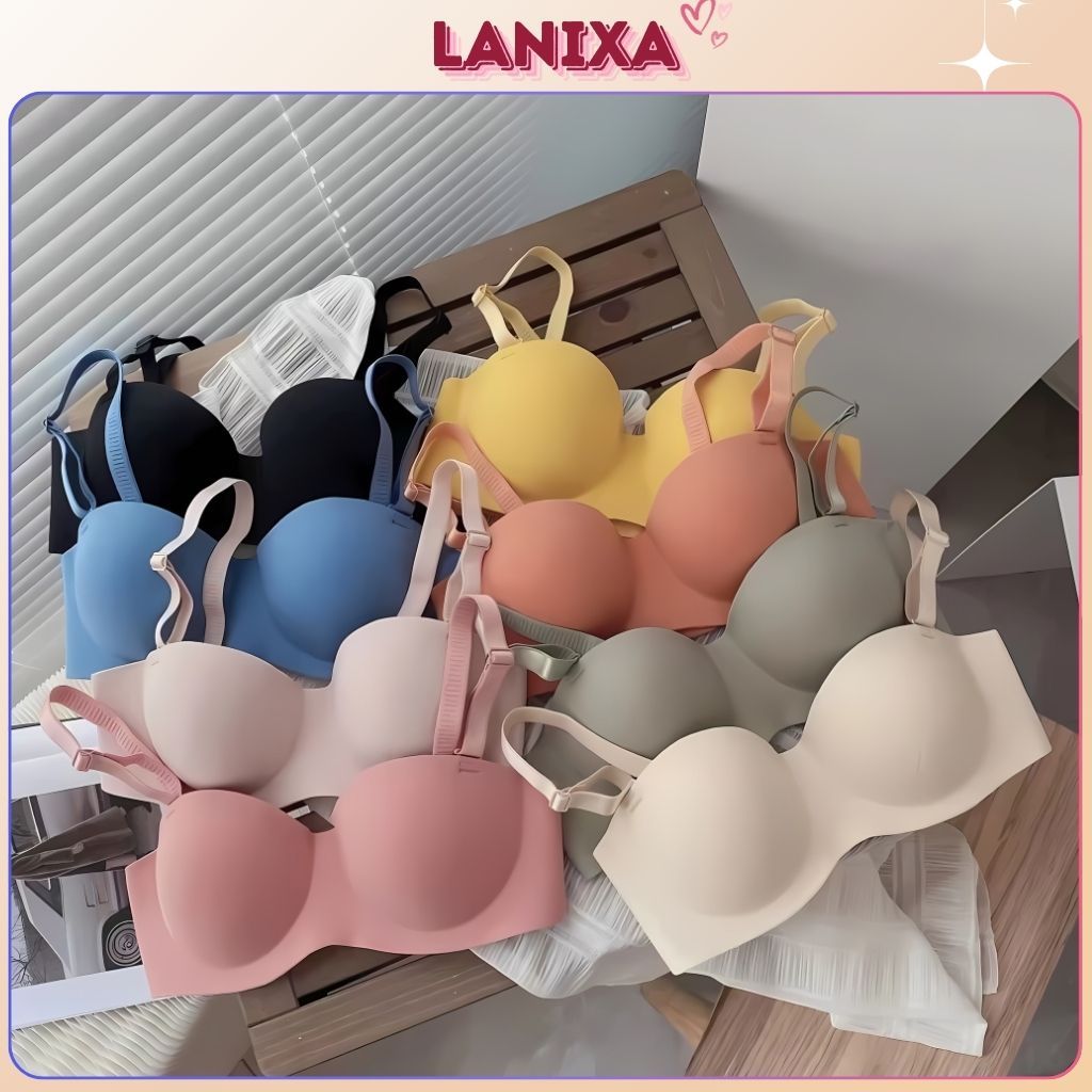 Áo ngực nữ đúc không gọng đệm mút bàn tay nâng ngực tạo khe sexy, Áo lót nữ không dây LANIXA A820