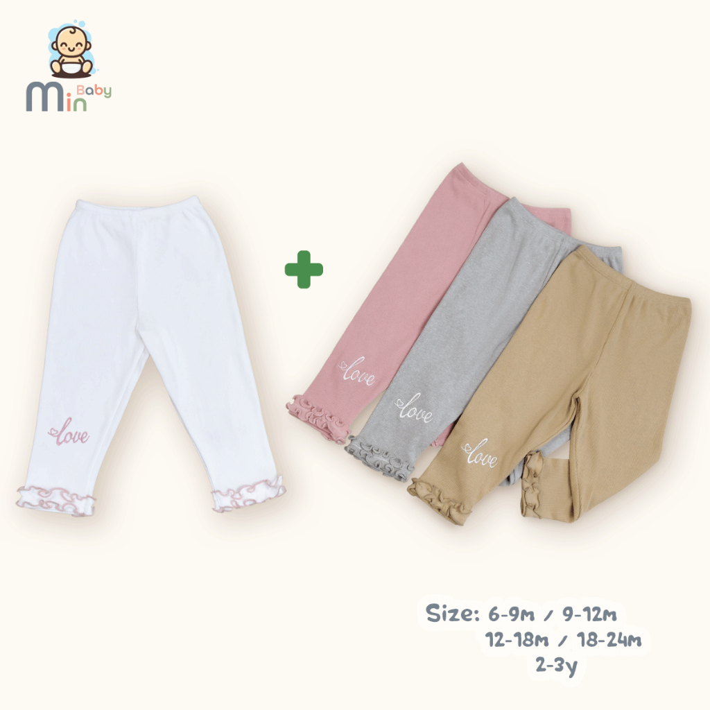 Set 2 Quần Giữ Nhiệt Bé Gái Mỏng Mặc Lót Bên Trong Ấm Áp - Hàng Chính Hãng AMI0445
