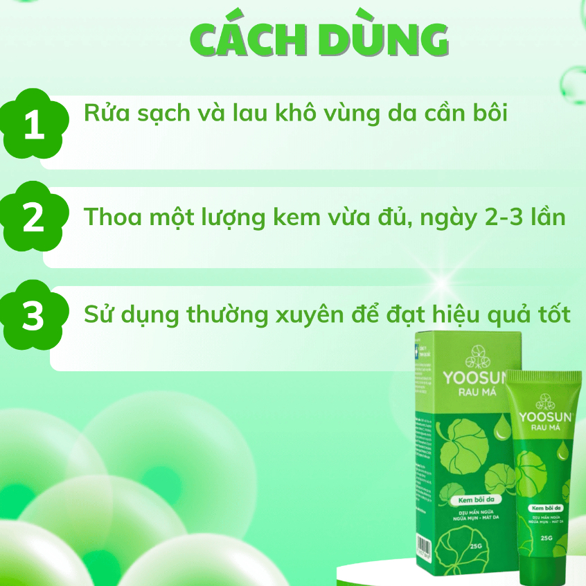 [HÀNG CTY + QUÀ] Kem Bôi Yoosun Rau Má Dưỡng Ẩm, Làm Dịu Da, Ngừa Mụn, Rôm Sảy, Mẩn Ngứa, Hăm Da Trẻ Em - 25g