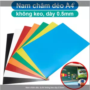 Nam châm lá dẻo A4 không keo dày 0.5mm