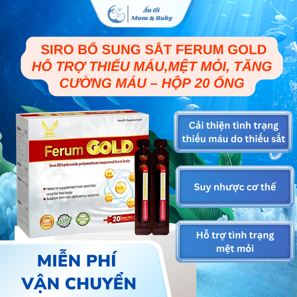 [COMBO MỌC TÓC] Ado Biocystine Ferum Gold Hỗ Trợ Mọc Tóc, Dưỡng Móng, Bổ Sung Máu Tạo Hồng Cầu