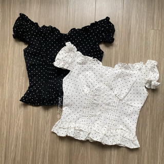 MORINA TOP| Áo trễ vai phối bèo lưng chun co giãn phong cách Hàn Quốc dễ thương, trendy | BYMINTT