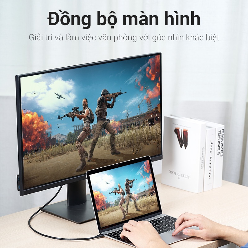 Dây Cáp Chuyển Đổi USB-C Sang DisplayPort Vention 8K 60Hz Kết Nối Laptop Với Màn Hình/Máy Chiếu