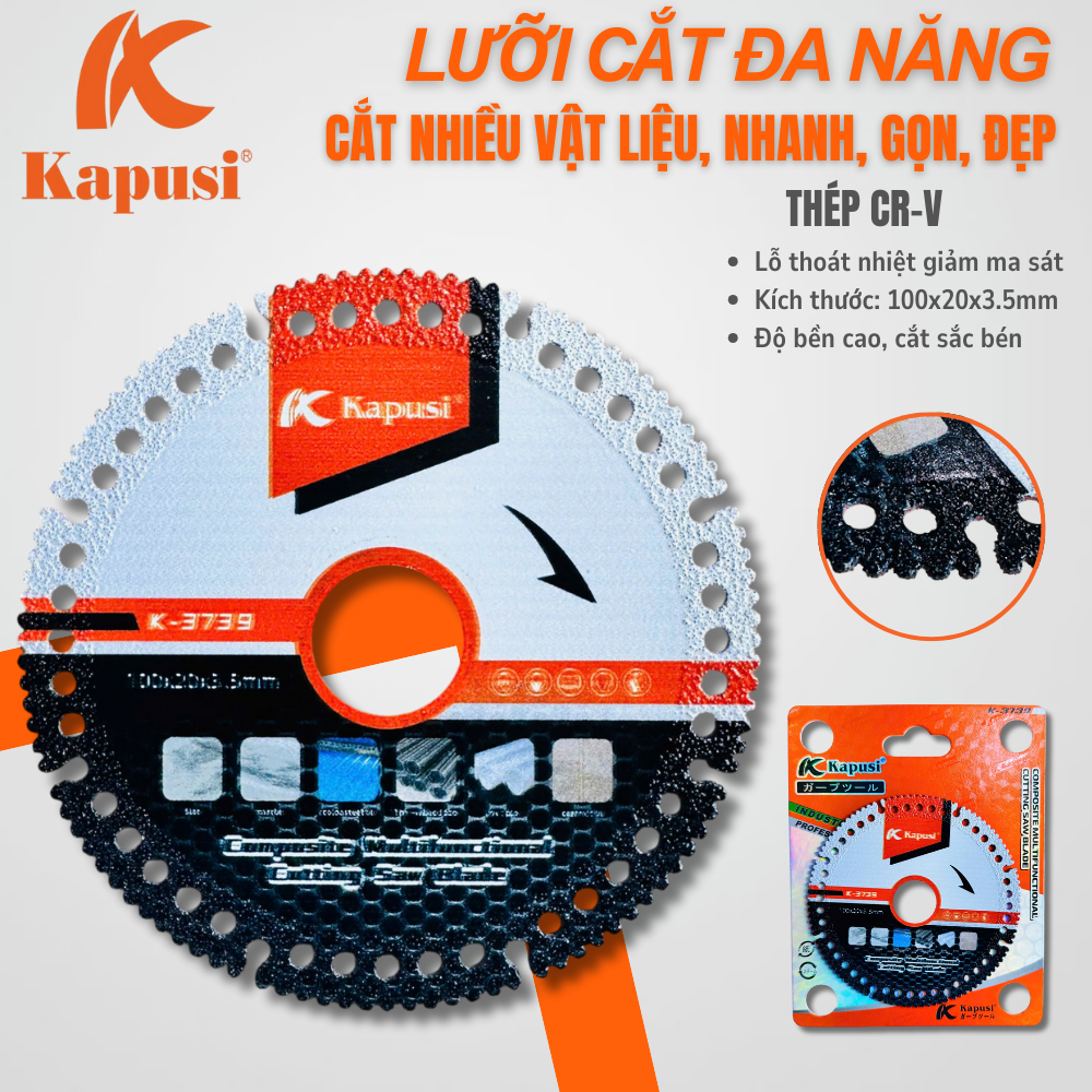 Lưỡi Cắt Đa Năng Kapusi K-3739 – Cắt Gạch Đá Kim Loại Sắc Bén, Độ Bền Cao