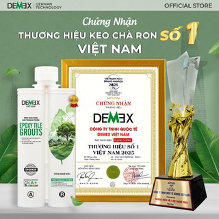 Combo 1 Súng Bơm Keo Thường Màu Đỏ 1 Keo chà ron cao cấp Demex. Chống thấm,chuyên dụng trong nhà & ngoài trời