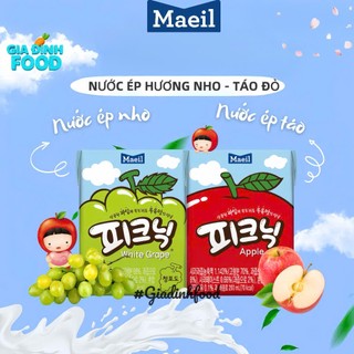 Nước ép trái cây Picnic Hàn Quốc nho và táo hộp 200ml