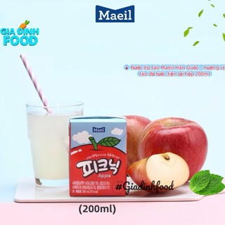 Nước ép trái cây Picnic Hàn Quốc nho và táo hộp 200ml