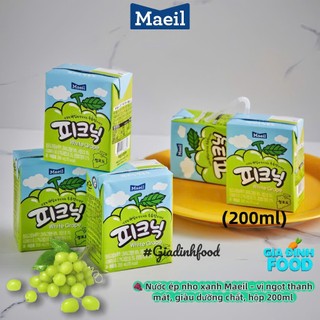 Nước ép trái cây Picnic Hàn Quốc nho và táo hộp 200ml