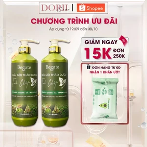 Dầu gội xả thảo dược thiên nhiên Begate ngăn rụng tóc, giúp tóc chắc khỏe (chai xanh)800ml