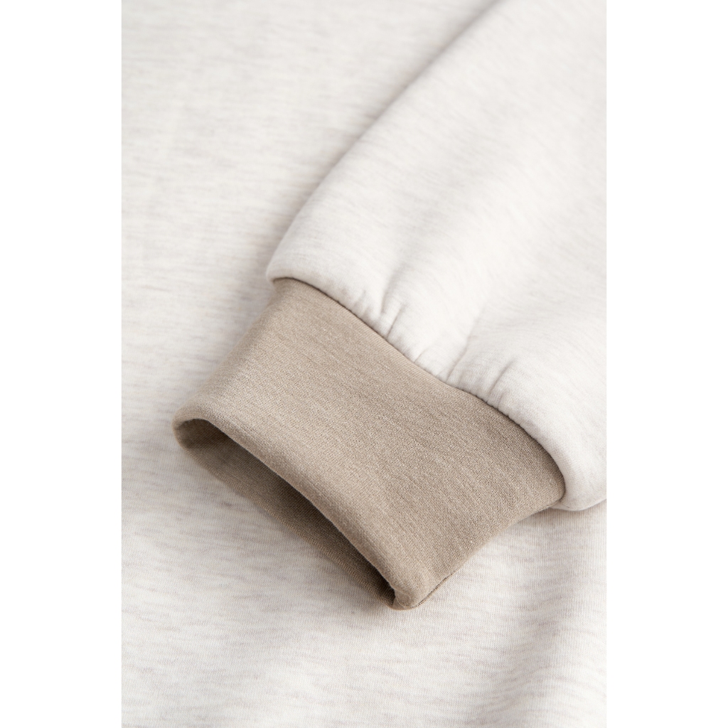 Áo Nỉ BOO Sweater Basic Half Zip Chất Liệu Nỉ 2 Da Cao Cấp, Phối Màu Cá Tính